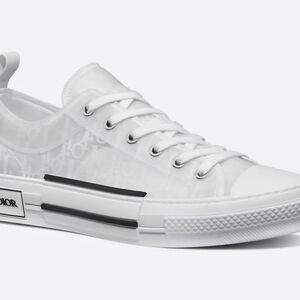 Dior Men's B23 League White and Black Low-Top Sneakers